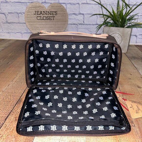 Jon Hart Espresso Coated Canvas Travel Kit - Picture 6 of 14